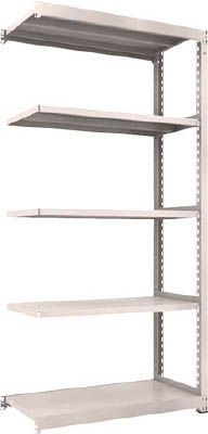 ＴＲＵＳＣＯ　Ｍ３型中量棚　１２００Ｘ５７１ＸＨ２４００　５段　連結　ネオグレー＿