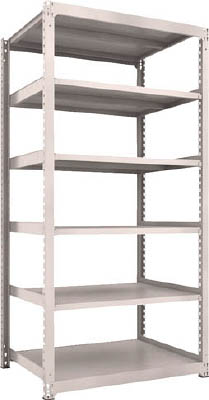 ＴＲＵＳＣＯ　Ｍ３型中量棚　１２００Ｘ９２１ＸＨ２４００　６段　単体　ネオグレー＿