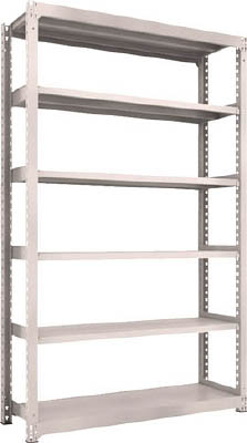 ＴＲＵＳＣＯ　Ｍ３型中量棚　１５００Ｘ４７１ＸＨ２４００　６段　単体　ネオグレー＿