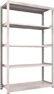 ＴＲＵＳＣＯ　Ｍ３型中量棚　１５００Ｘ５７１ＸＨ２４００　５段　単体　ネオグレー＿