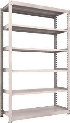 ＴＲＵＳＣＯ　Ｍ３型中量棚　１５００Ｘ５７１ＸＨ２４００　６段　単体　ネオグレー＿