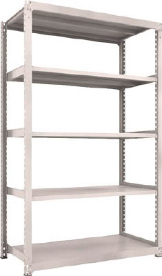 ＴＲＵＳＣＯ　Ｍ３型中量棚　１５００Ｘ７２１ＸＨ２４００　５段　単体　ネオグレー＿