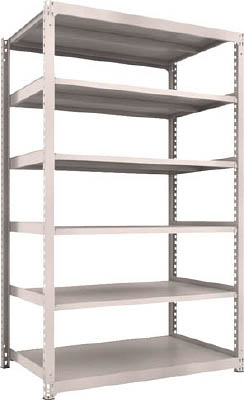 ＴＲＵＳＣＯ　Ｍ３型中量棚　１５００Ｘ９２１ＸＨ２４００　６段　単体　ネオグレー＿