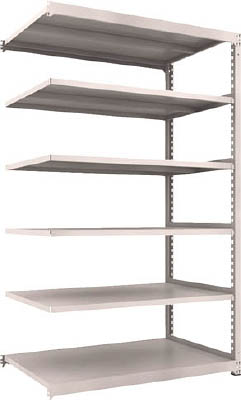 ＴＲＵＳＣＯ　Ｍ３型中量棚　１５００Ｘ９２１ＸＨ２４００　６段　連結　ネオグレー＿