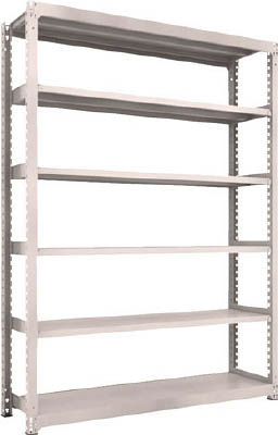 ＴＲＵＳＣＯ　Ｍ３型中量棚　１８００Ｘ４７１ＸＨ２４００　６段　単体　ネオグレー＿