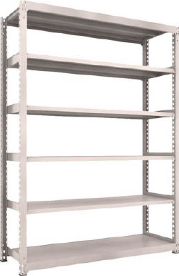 ＴＲＵＳＣＯ　Ｍ３型中量棚　１８００Ｘ５７１ＸＨ２４００　６段　単体　ネオグレー＿