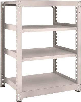 ＴＲＵＳＣＯ　Ｍ５型中量棚　９００Ｘ７２１ＸＨ１２００　４段　単体　ネオグレー＿