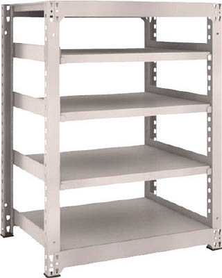 ＴＲＵＳＣＯ　Ｍ５型中量棚　９００Ｘ７２１ＸＨ１２００　５段　単体　ネオグレー＿
