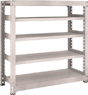 ＴＲＵＳＣＯ　Ｍ５型中量棚　１２００Ｘ４７１ＸＨ１２００　５段　単体　ネオグレー＿