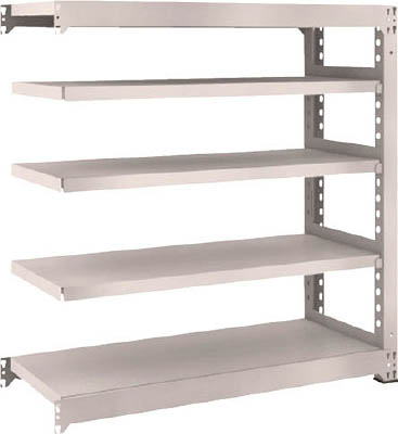 ＴＲＵＳＣＯ　Ｍ５型中量棚　１２００Ｘ４７１ＸＨ１２００　５段　連結　ネオグレー＿