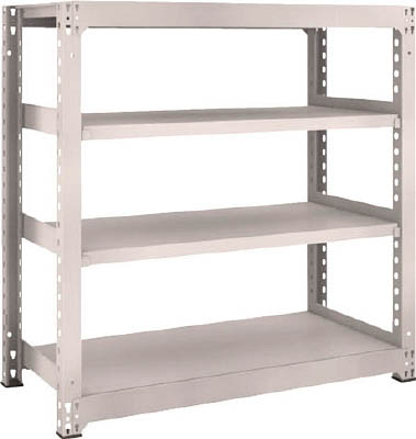 ＴＲＵＳＣＯ　Ｍ５型中量棚　１２００Ｘ５７１ＸＨ１２００　４段　単体　ネオグレー＿