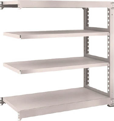 ＴＲＵＳＣＯ　Ｍ５型中量棚　１２００Ｘ５７１ＸＨ１２００　４段　連結　ネオグレー＿