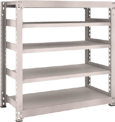 ＴＲＵＳＣＯ　Ｍ５型中量棚　１２００Ｘ５７１ＸＨ１２００　５段　単体　ネオグレー＿