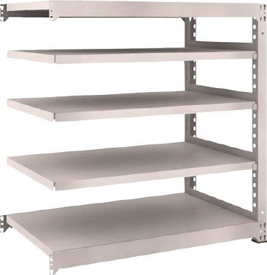 ＴＲＵＳＣＯ　Ｍ５型中量棚　１２００Ｘ７２１ＸＨ１２００　５段　連結　ネオグレー＿