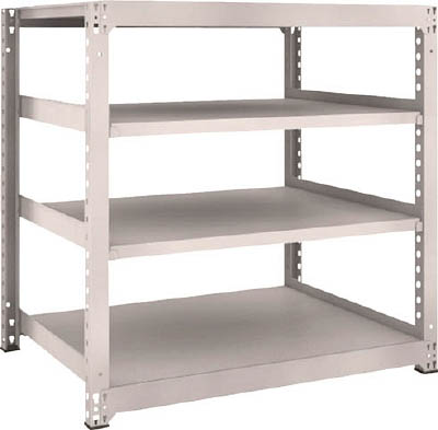 ＴＲＵＳＣＯ　Ｍ５型中量棚　１２００Ｘ９２１ＸＨ１２００　４段　単体　ネオグレー＿