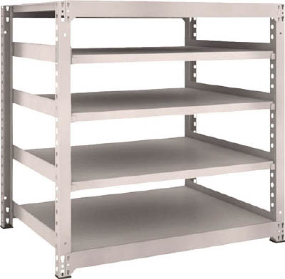 ＴＲＵＳＣＯ　Ｍ５型中量棚　１２００Ｘ９２１ＸＨ１２００　５段　単体　ネオグレー＿