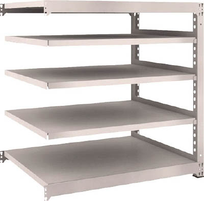 ＴＲＵＳＣＯ　Ｍ５型中量棚　１２００Ｘ９２１ＸＨ１２００　５段　連結　ネオグレー＿
