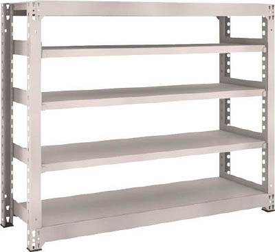 ＴＲＵＳＣＯ　Ｍ５型中量棚　１５００Ｘ４７１ＸＨ１２００　５段　単体　ネオグレー＿