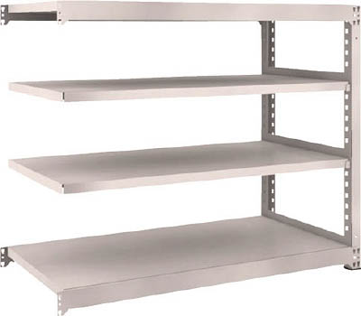 ＴＲＵＳＣＯ　Ｍ５型中量棚　１５００Ｘ７２１ＸＨ１２００　４段　連結　ネオグレー＿