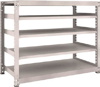 ＴＲＵＳＣＯ　Ｍ５型中量棚　１５００Ｘ７２１ＸＨ１２００　５段　単体　ネオグレー＿