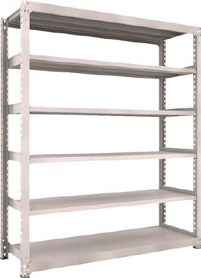 ＴＲＵＳＣＯ　Ｍ５型中量棚　１８００Ｘ５７１ＸＨ２１００　６段　単体　ネオグレー＿