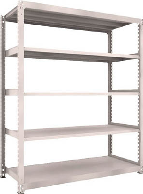 ＴＲＵＳＣＯ　Ｍ５型中量棚　１８００Ｘ７２１ＸＨ２１００　５段　単体　ネオグレー＿