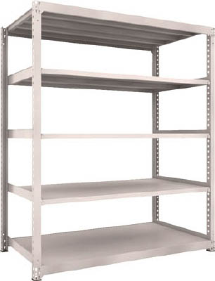 ＴＲＵＳＣＯ　Ｍ５型中量棚　１８００Ｘ９２１ＸＨ２１００　５段　単体　ネオグレー＿