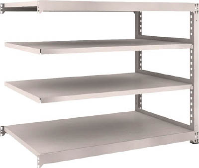 ＴＲＵＳＣＯ　Ｍ５型中量棚　１５００Ｘ９２１ＸＨ１２００　４段　連結　ネオグレー＿