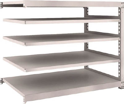 ＴＲＵＳＣＯ　Ｍ５型中量棚　１５００Ｘ９２１ＸＨ１２００　５段　連結　ネオグレー＿