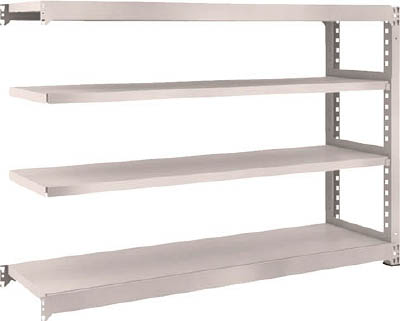 ＴＲＵＳＣＯ　Ｍ５型中量棚　１８００Ｘ４７１ＸＨ１２００　４段　連結　ネオグレー＿