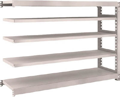 ＴＲＵＳＣＯ　Ｍ５型中量棚　１８００Ｘ４７１ＸＨ１２００　５段　連結　ネオグレー＿