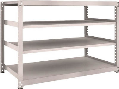 ＴＲＵＳＣＯ　Ｍ５型中量棚　１８００Ｘ９２１ＸＨ１２００　４段　単体　ネオグレー＿