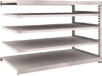 ＴＲＵＳＣＯ　Ｍ５型中量棚　１８００Ｘ９２１ＸＨ１２００　５段　連結　ネオグレー＿