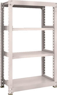 ＴＲＵＳＣＯ　Ｍ５型中量棚　９００Ｘ４７１ＸＨ１５００　４段　単体　ネオグレー＿