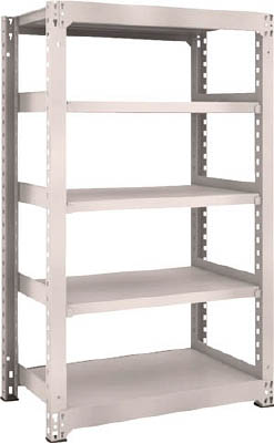 ＴＲＵＳＣＯ　Ｍ５型中量棚　９００Ｘ５７１ＸＨ１５００　５段　単体　ネオグレー＿