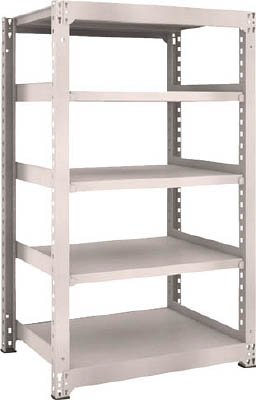 ＴＲＵＳＣＯ　Ｍ５型中量棚　９００Ｘ７２１ＸＨ１５００　５段　単体　ネオグレー＿