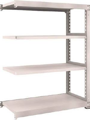 ＴＲＵＳＣＯ　Ｍ５型中量棚　１２００Ｘ５７１ＸＨ１５００　４段　連結　ネオグレー＿