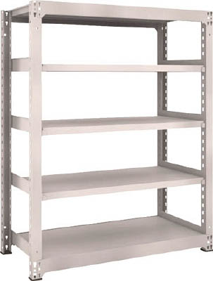 ＴＲＵＳＣＯ　Ｍ５型中量棚　１２００Ｘ５７１ＸＨ１５００　５段　単体　ネオグレー＿