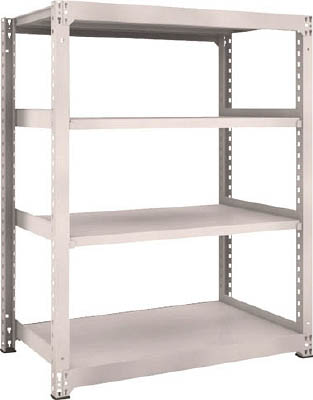 ＴＲＵＳＣＯ　Ｍ５型中量棚　１２００Ｘ７２１ＸＨ１５００　４段　単体　ネオグレー＿