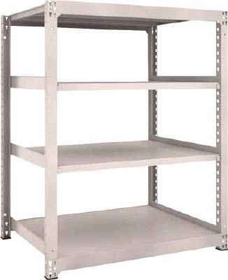 ＴＲＵＳＣＯ　Ｍ５型中量棚　１２００Ｘ９２１ＸＨ１５００　４段　単体　ネオグレー＿