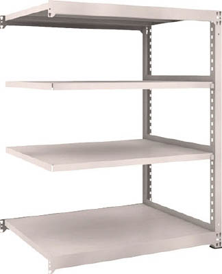 ＴＲＵＳＣＯ　Ｍ５型中量棚　１２００Ｘ９２１ＸＨ１５００　４段　連結　ネオグレー＿