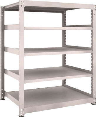 ＴＲＵＳＣＯ　Ｍ５型中量棚　１２００Ｘ９２１ＸＨ１５００　５段　単体　ネオグレー＿