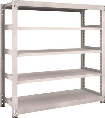 ＴＲＵＳＣＯ　Ｍ５型中量棚　１５００Ｘ５７１ＸＨ１５００　５段　単体　ネオグレー＿