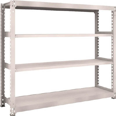 ＴＲＵＳＣＯ　Ｍ５型中量棚　１８００Ｘ４７１ＸＨ１５００　４段　単体　ネオグレー＿