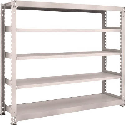 ＴＲＵＳＣＯ　Ｍ５型中量棚　１８００Ｘ４７１ＸＨ１５００　５段　単体　ネオグレー＿