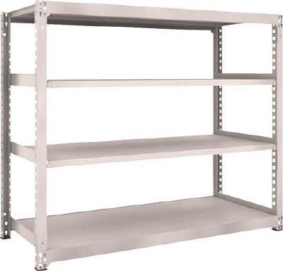 ＴＲＵＳＣＯ　Ｍ５型中量棚　１８００Ｘ７２１ＸＨ１５００　４段　単体　ネオグレー＿