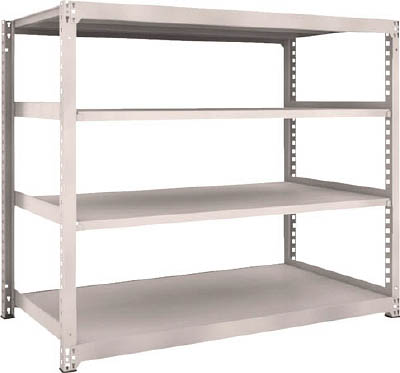 ＴＲＵＳＣＯ　Ｍ５型中量棚　１８００Ｘ９２１ＸＨ１５００　４段　単体　ネオグレー＿