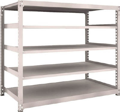 ＴＲＵＳＣＯ　Ｍ５型中量棚　１８００Ｘ９２１ＸＨ１５００　５段　単体　ネオグレー＿