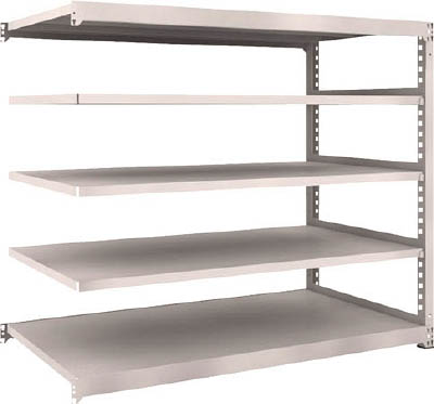 ＴＲＵＳＣＯ　Ｍ５型中量棚　１８００Ｘ９２１ＸＨ１５００　５段　連結　ネオグレー＿