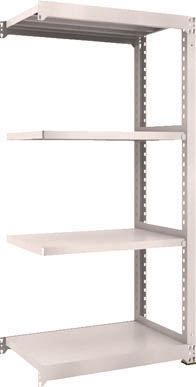 ＴＲＵＳＣＯ　Ｍ５型中量棚　９００Ｘ４７１ＸＨ１８００　４段　連結　ネオグレー＿